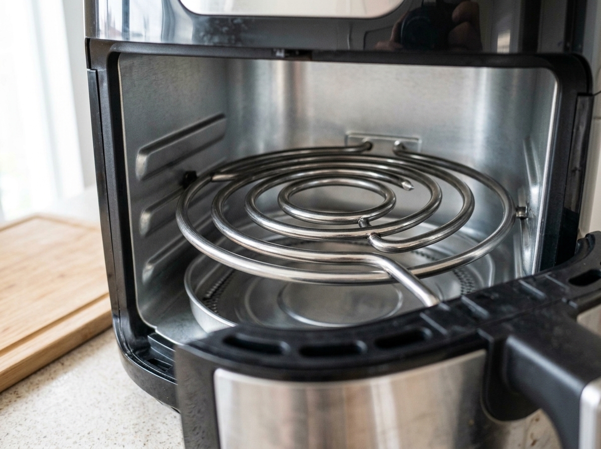 Air Fryer Heating Element Cleaning & White Smoke Cause Removal Guide | Upside-Down Ethanol Soak & Soju Steam Deodorizing After