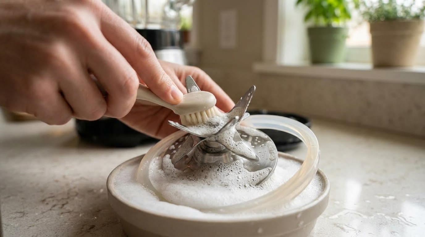 Blender Blade & Silicone Gasket Deep Cleaning Guide | Remove Stubborn Odors, Mold & Stains with Eggshells and Baking Soda Banner