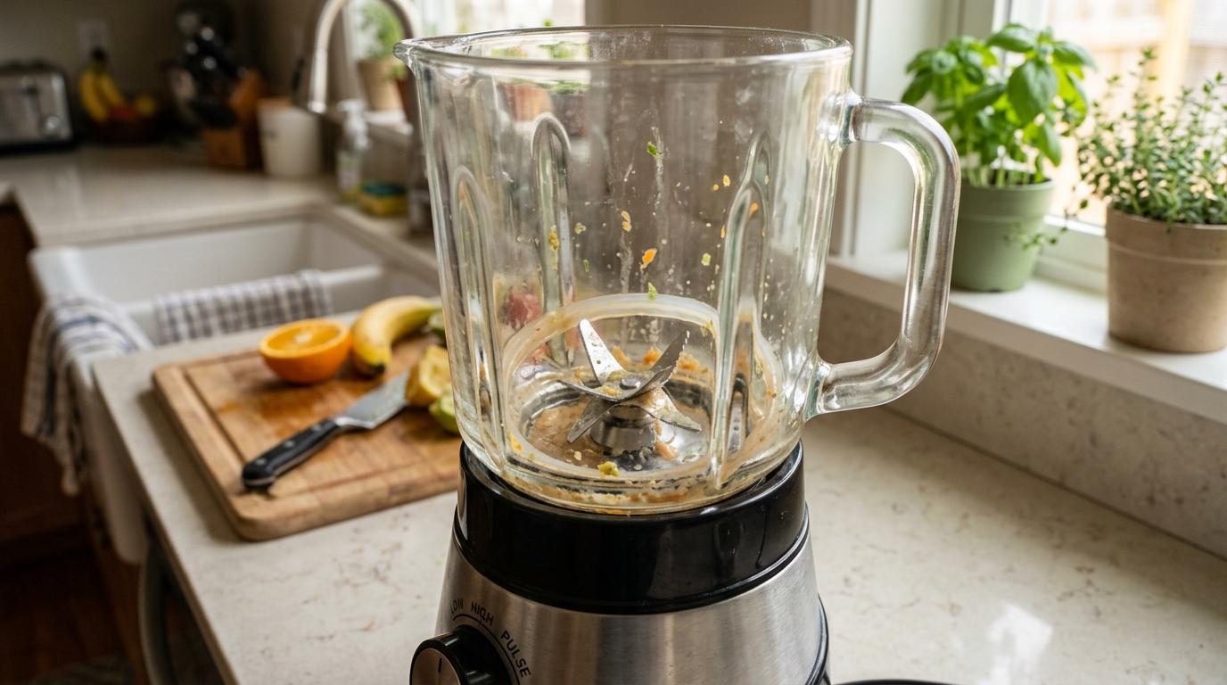 Blender Blade & Silicone Gasket Deep Cleaning Guide | Remove Stubborn Odors, Mold & Stains with Eggshells and Baking Soda Before