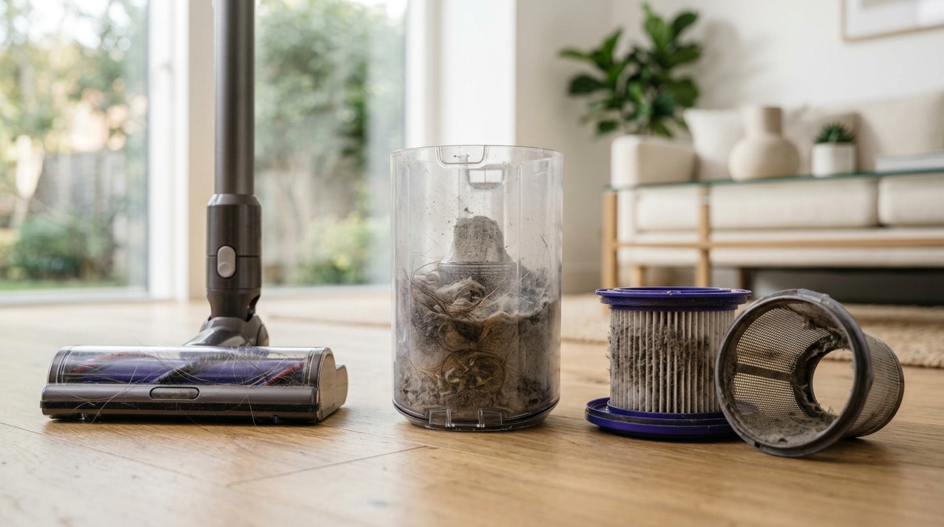 Cordless Vacuum Dustbin & HEPA Filter Deep Cleaning Guide | Eliminate Bad Odor & Roller Brush Wash Before