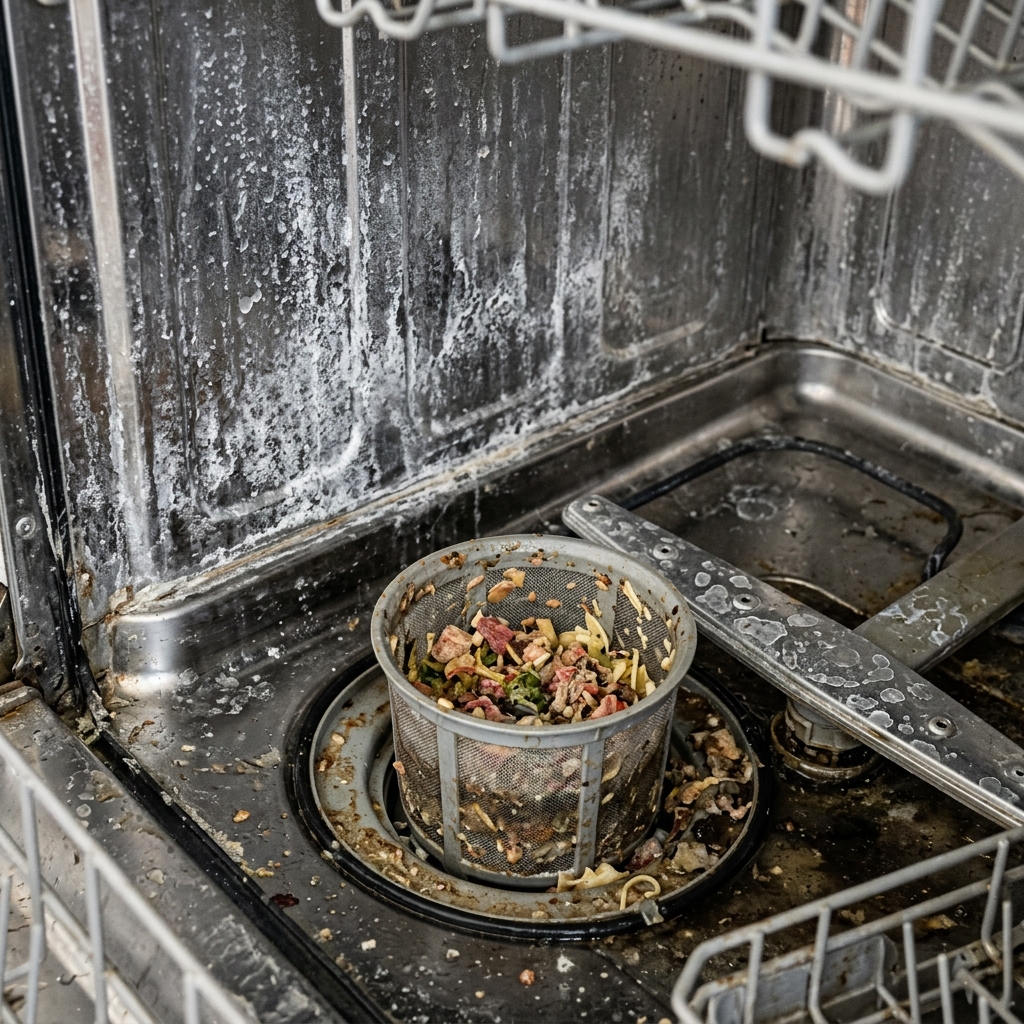 Dishwasher Descaling & Filter Deep Clean Before