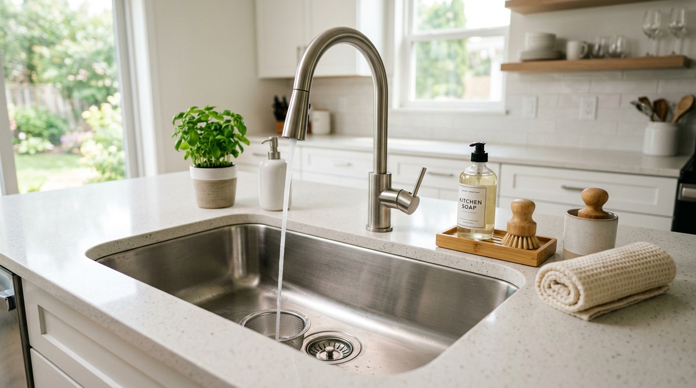 Kitchen Sink & Bathroom Drain Odor Elimination Guide | Hot Water & Sodium Percarbonate Effervescence Banner
