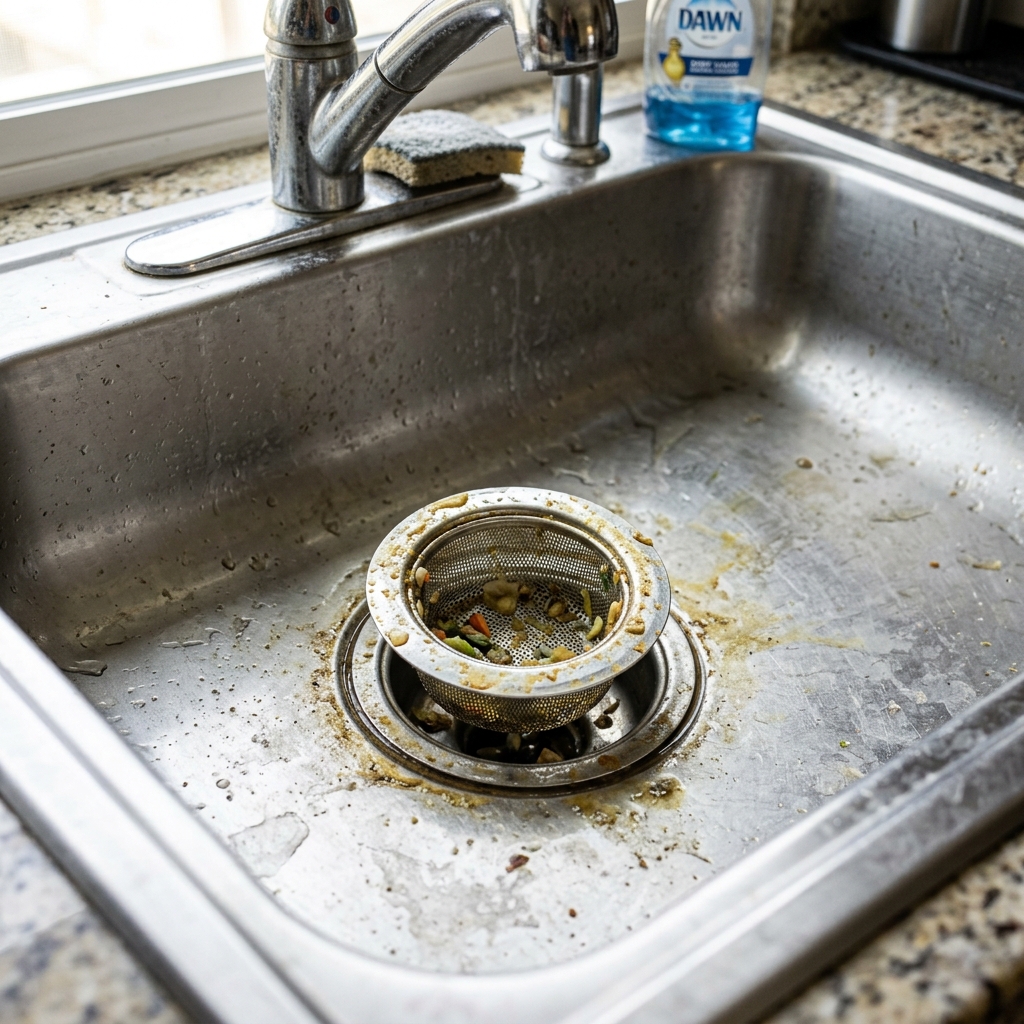 Kitchen Sink & Bathroom Drain Odor Elimination Guide | Hot Water & Sodium Percarbonate Effervescence Before