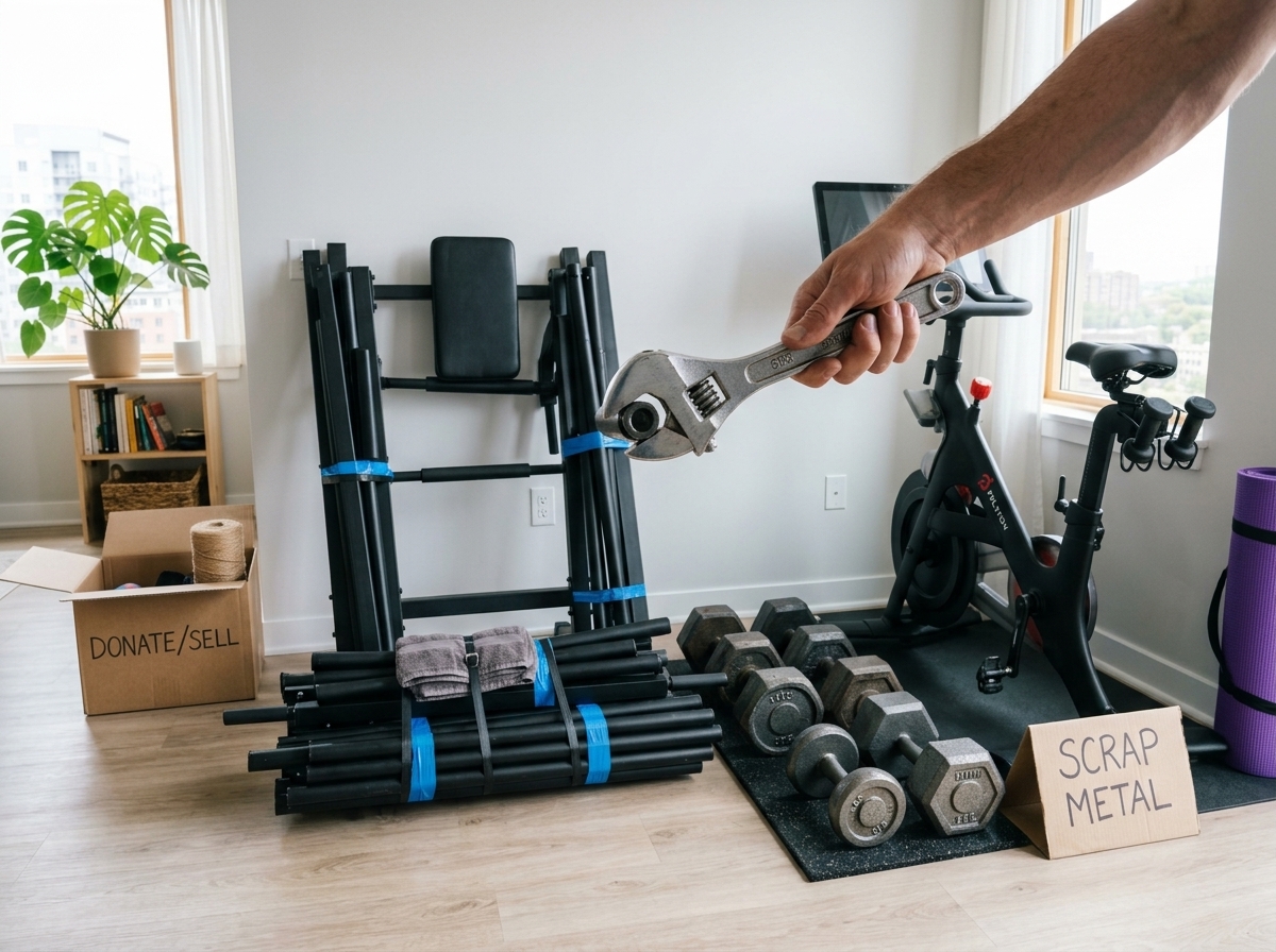 How to Dispose of Home Gym Equipment: Dumbbells, Pull-up Bars, Exercise Bikes & Yoga Mats 1단계 이미지