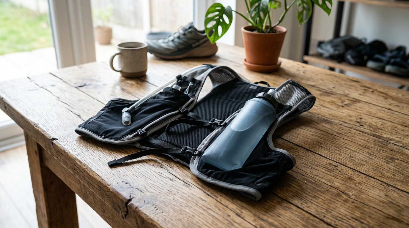 Trail Running Hydration Vest & Soft Flask Care Guide | Sweat Salt Hand Wash Method Banner