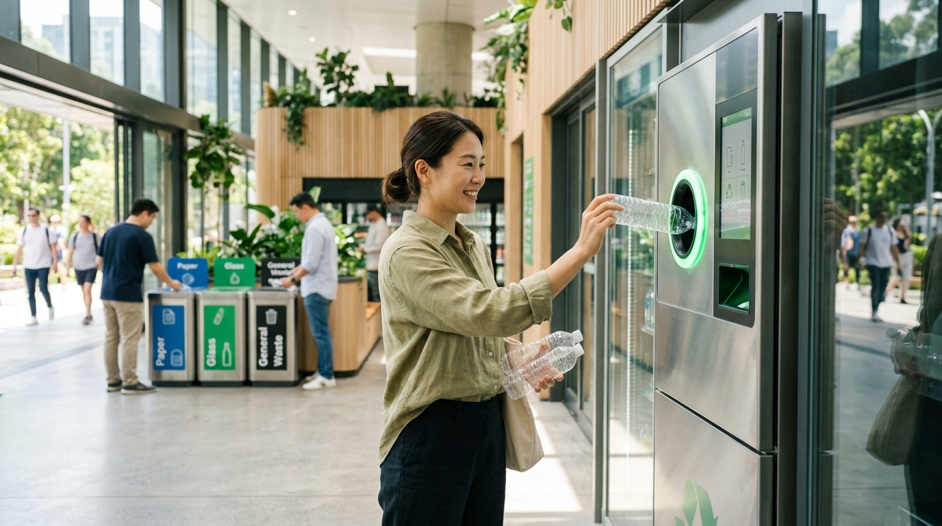 Superbin Recycling Guide: Find Reverse Vending Machines & Cash Out PET Bottle Points 1단계 이미지