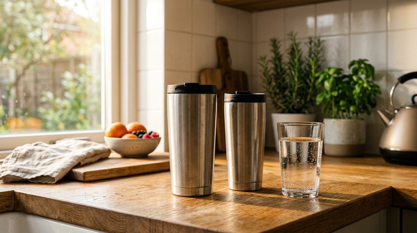 Stainless Steel Tumbler Coffee Stain & Rubber Gasket Mold Removal Guide | Sodium Percarbonate Cleaning Banner