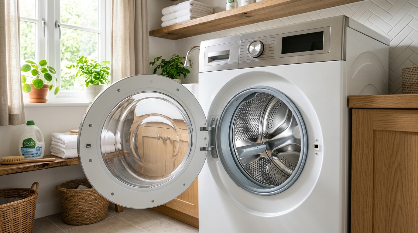 Washing Machine Tub Mold & Musty Odor Removal Guide | Sodium Percarbonate & Bleach Deep Sterilization Banner