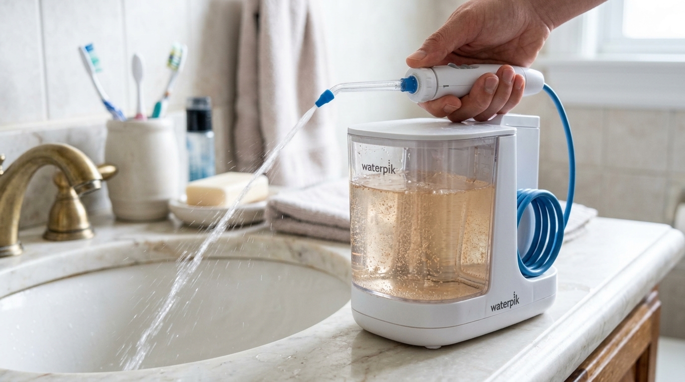 Pumping citric acid descaling solution through the internal tubing to dissolve limescale and sanitize biofilm.