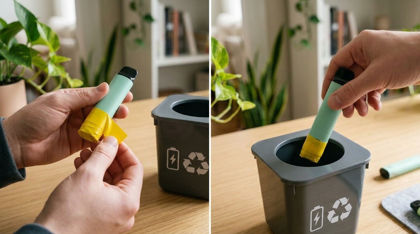 How to Dispose of Disposable Vapes Safely | No Trash Bags! Battery Bin Guide 1단계 이미지