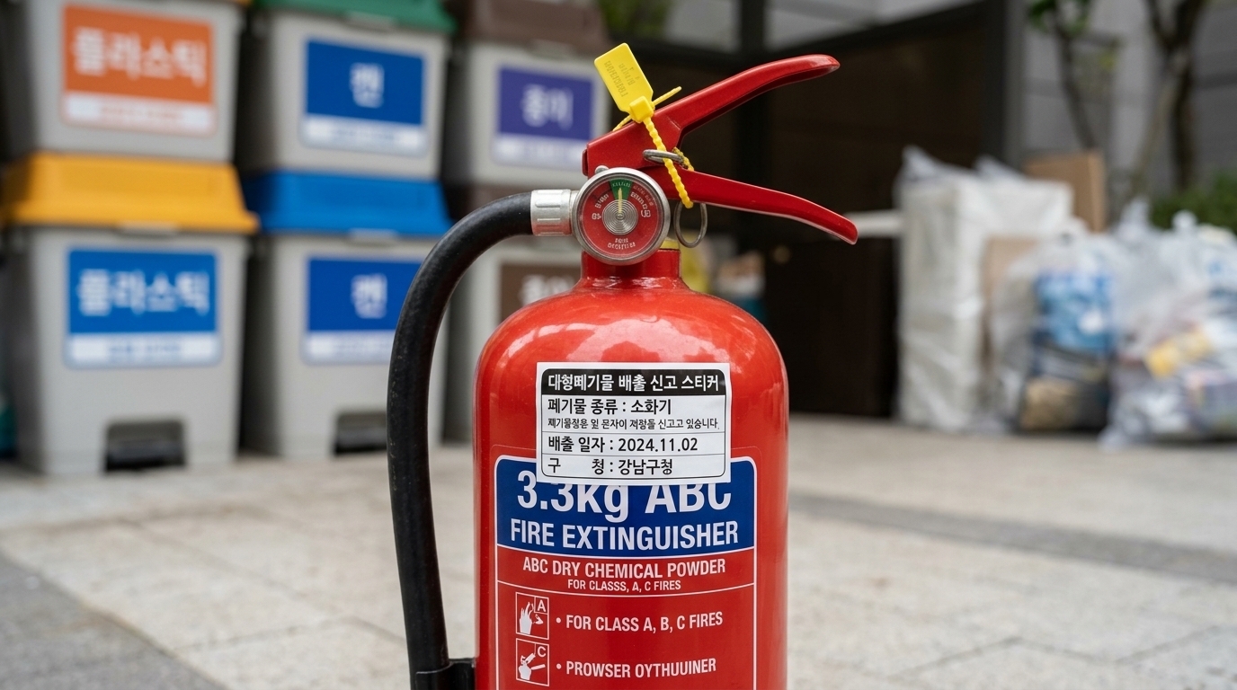 Expired Fire Extinguisher (10-Year Limit) Disposal and Bulky Waste Sticker Registration Guide 1단계 이미지