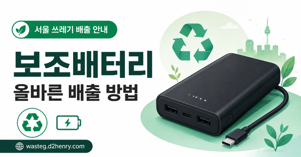 폐건전지·폐형광등 수거함 위치 및 배출