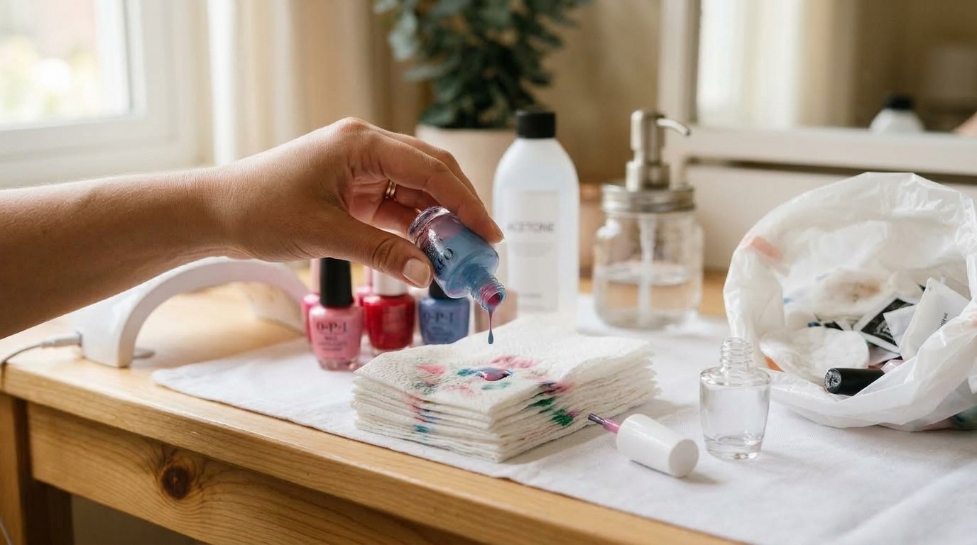 How to Dispose of Gel Nail Polish & Acetone | Safe DIY Nail Art Cleanup Guide 1단계 이미지